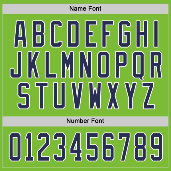 Custom Neon Green Navy-White Hockey Jersey - Image 4