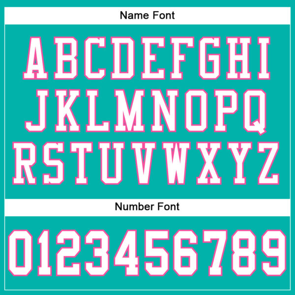 Custom Aqua White-Pink Mesh Authentic Football Jersey - Image 4