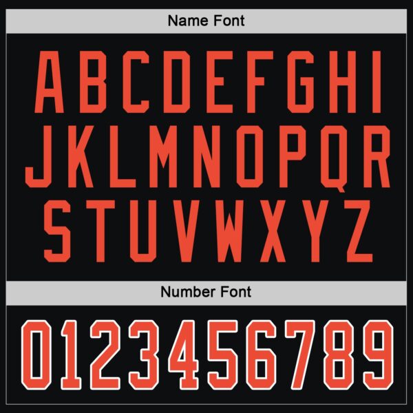 Custom Black Orange-White Hockey Jersey - Image 4