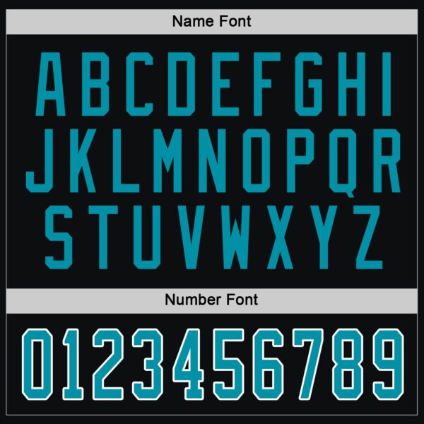 Custom Black Teal-White Hockey Jersey - Image 4