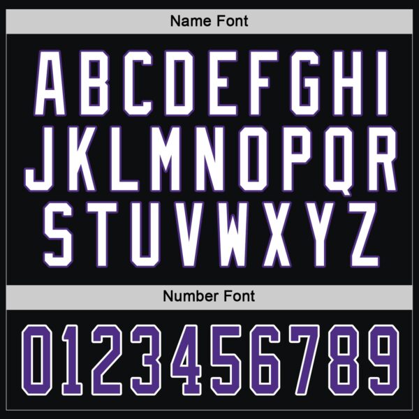 Custom Black Purple-White Hockey Jersey - Image 4