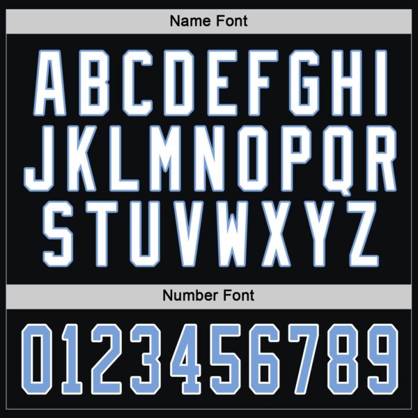 Custom Black Light Blue-White Hockey Jersey - Image 4