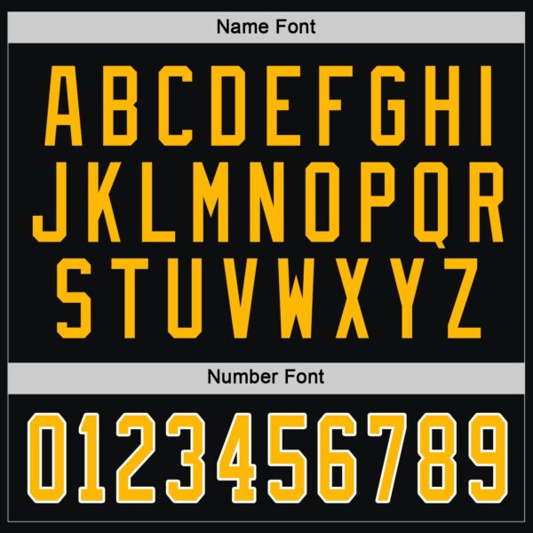 Custom Black Gold-White Hockey Jersey - Image 4