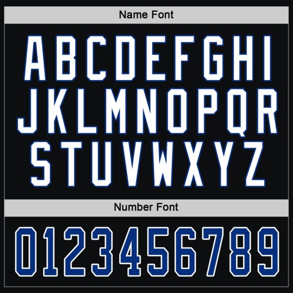 Custom Black Royal-White Hockey Jersey - Image 4