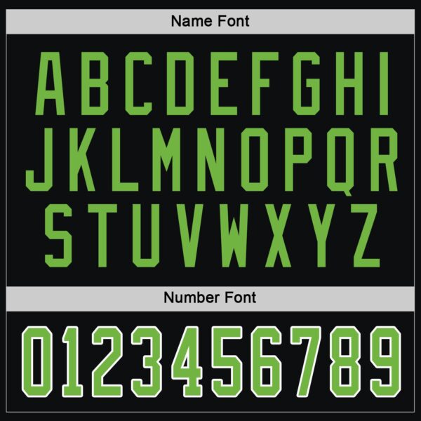 Custom Black Neon Green-White Hockey Jersey - Image 4
