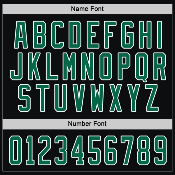 Custom Black Kelly Green-White Hockey Jersey - Image 5