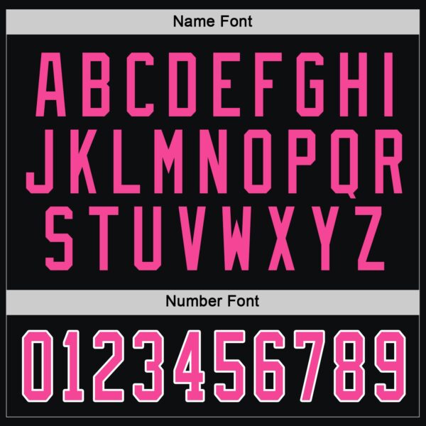 Custom Black Pink-White Hockey Jersey - Image 5
