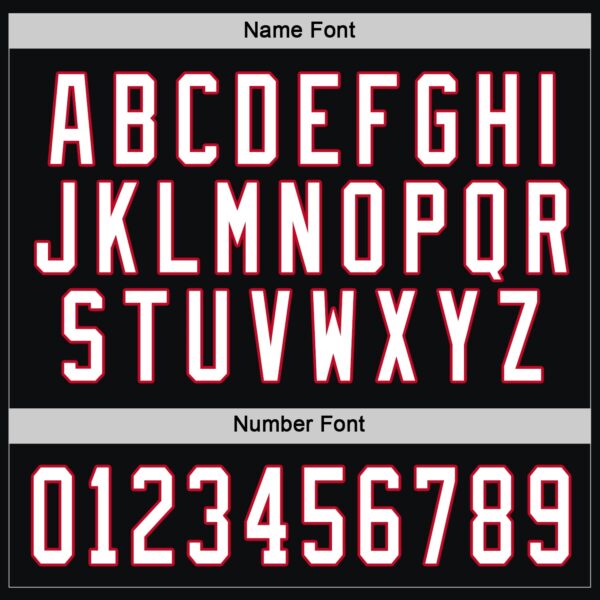 Custom Black White-Red Hockey Jersey - Image 4