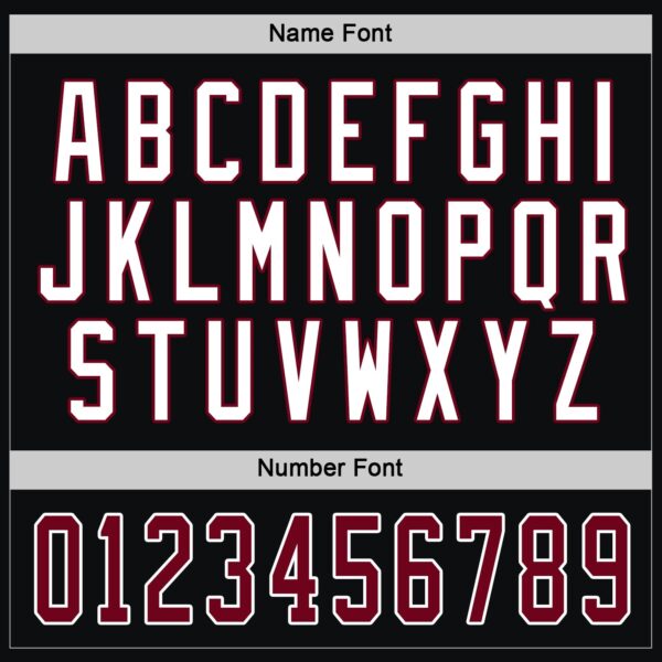Custom Black Maroon-White Hockey Jersey - Image 4
