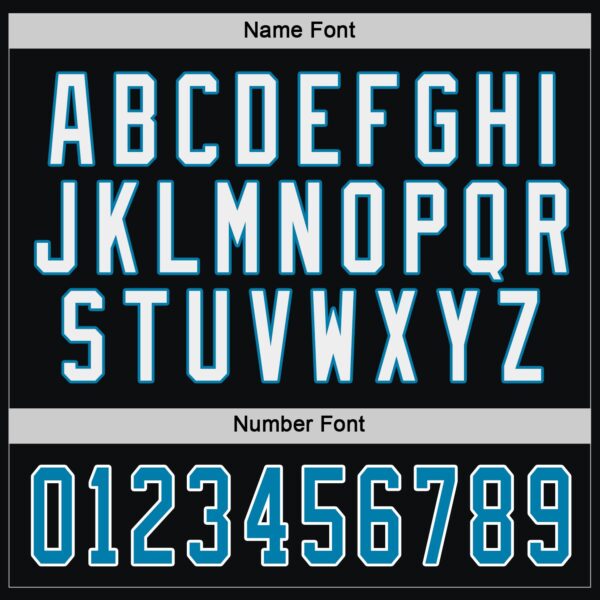 Custom Black Panther Blue-White Hockey Jersey - Image 4