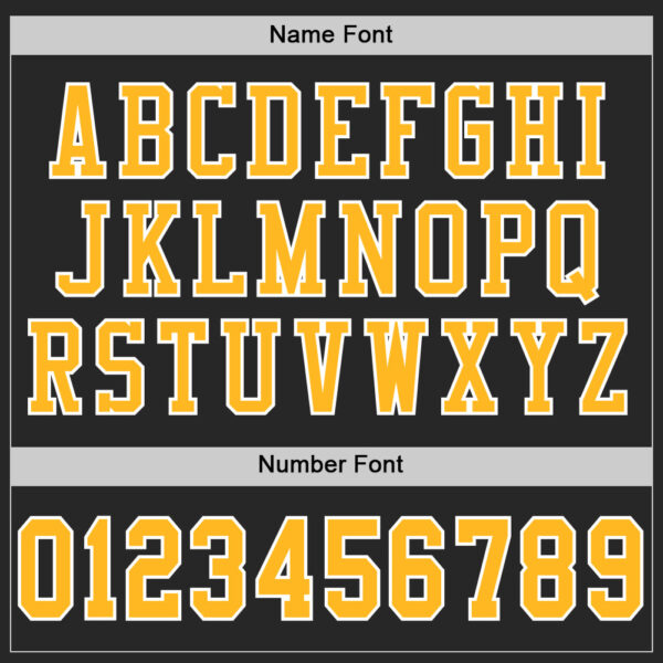 Custom Black Gold-White Mesh Authentic Football Jersey - Image 4