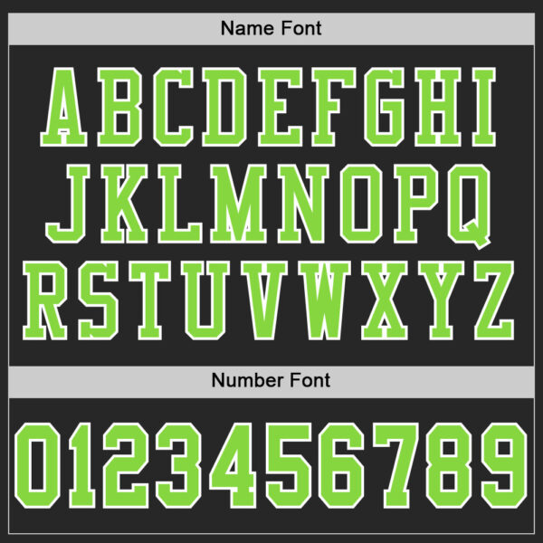 Custom Black Neon Green-White Mesh Authentic Football Jersey - Image 4