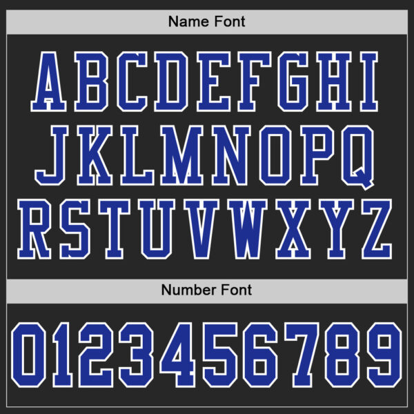 Custom Black Royal-White Mesh Authentic Football Jersey - Image 4