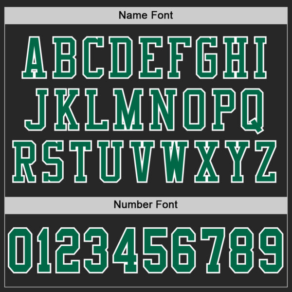 Custom Black Kelly Green-White Mesh Authentic Football Jersey - Image 4