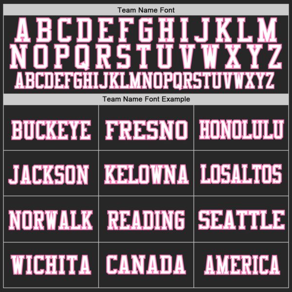 Custom Black White-Pink Mesh Authentic Football Jersey - Image 3