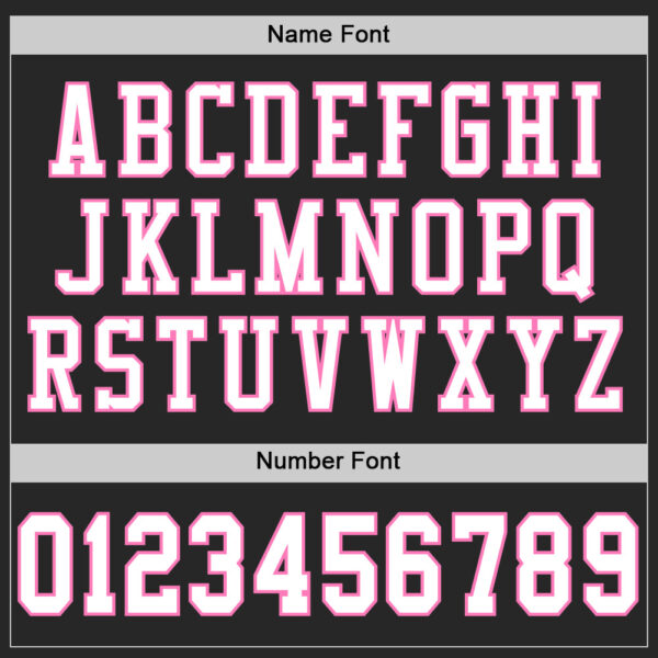 Custom Black White-Pink Mesh Authentic Football Jersey - Image 4