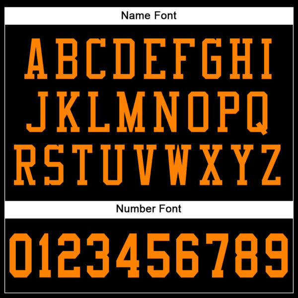 Custom Black Bay Orange Mesh Authentic Football Jersey - Image 4