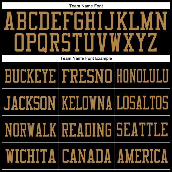 Custom Black Old Gold Mesh Authentic Football Jersey - Image 3