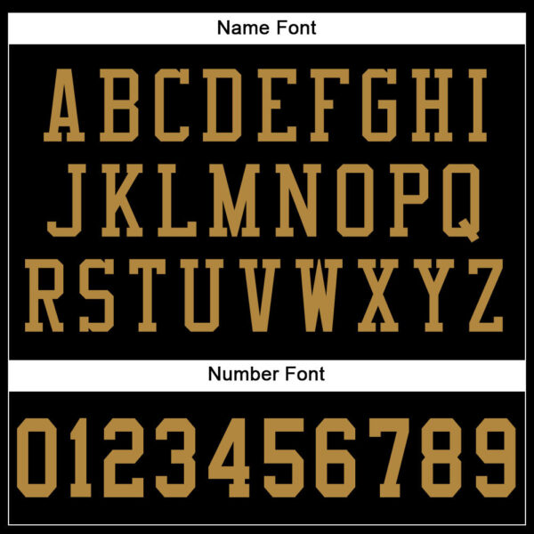 Custom Black Old Gold Mesh Authentic Football Jersey - Image 4