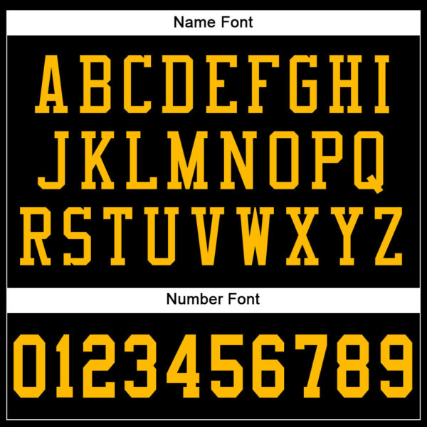 Custom Black Gold Mesh Authentic Football Jersey - Image 4