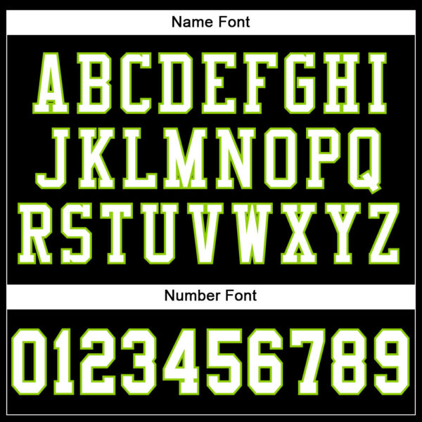 Custom Black White-Neon Green Mesh Authentic Football Jersey - Image 4