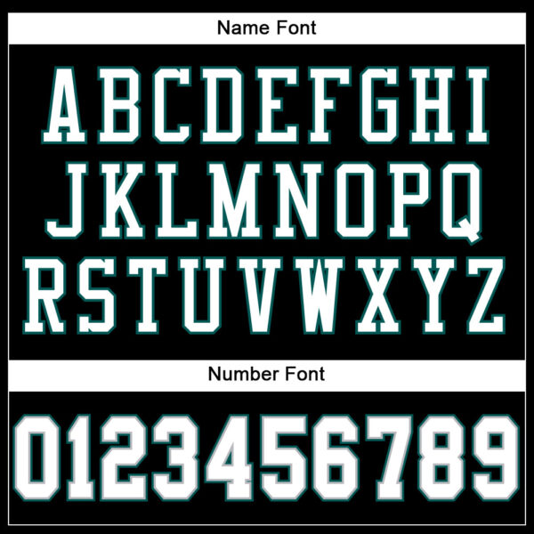 Custom Black White-Midnight Green Mesh Authentic Football Jersey - Image 4