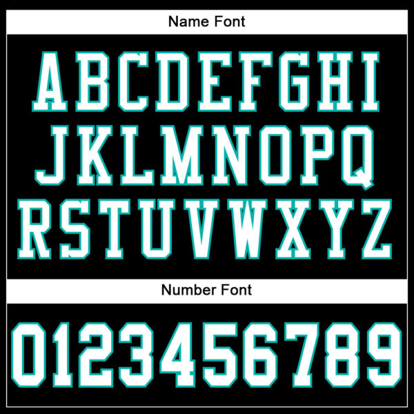 Custom Black White-Aqua Mesh Authentic Football Jersey - Image 4