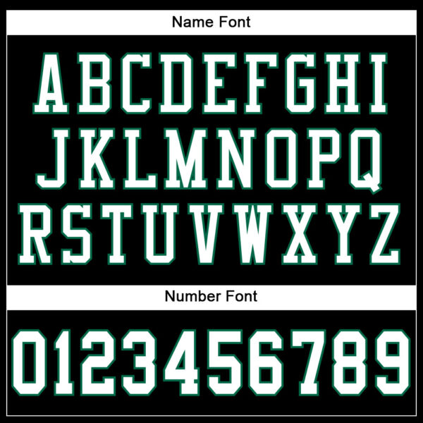 Custom Black White-Kelly Green Mesh Authentic Football Jersey - Image 4