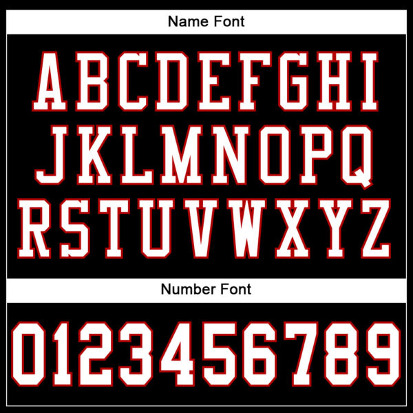 Custom Black White-Red Mesh Authentic Football Jersey - Image 4