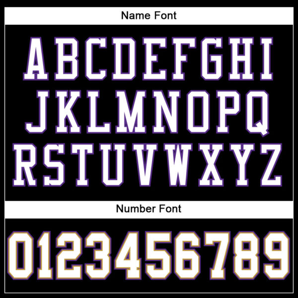 Custom Black White-Purple Mesh Authentic Football Jersey - Image 4