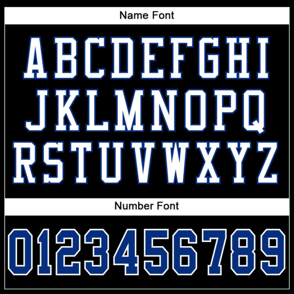 Custom Black Royal-White Mesh Authentic Football Jersey - Image 4