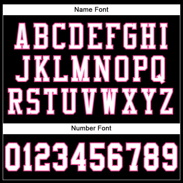 Custom Black White-Pink Mesh Authentic Football Jersey - Image 4