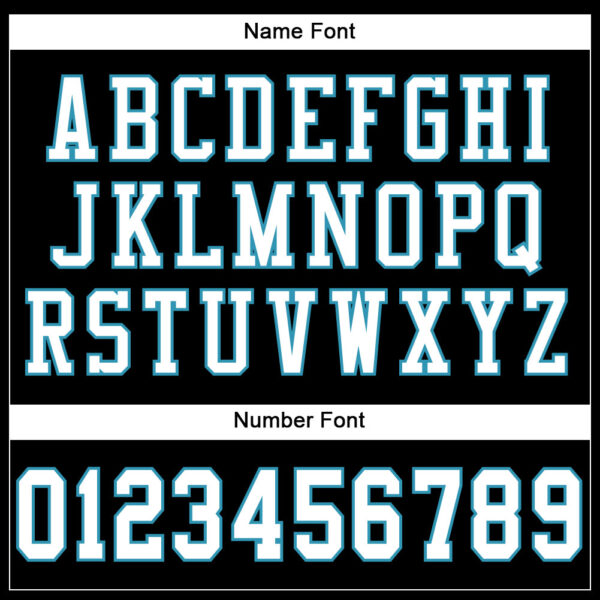 Custom Black White-Panther Blue Mesh Authentic Football Jersey - Image 4