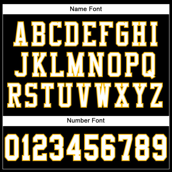 Custom Black White-Gold Mesh Authentic Football Jersey - Image 4