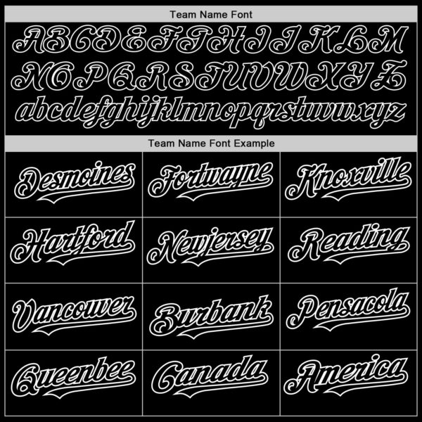 Custom Black White Authentic Baseball Jersey - Image 5