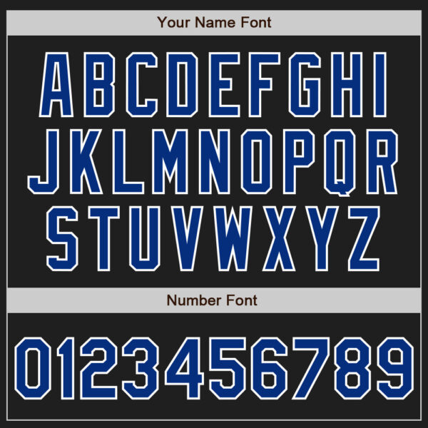 Custom Black Royal-White Authentic Baseball Jersey - Image 5