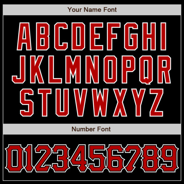 Custom Black Red-White Authentic Baseball Jersey - Image 5