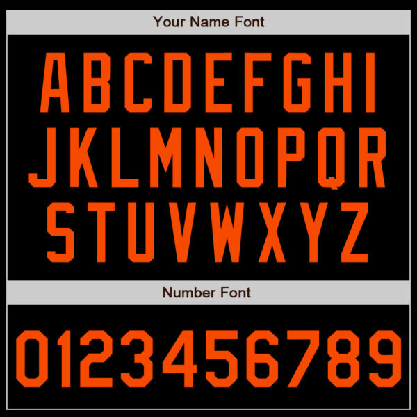 Custom Black Orange Authentic Baseball Jersey - Image 5