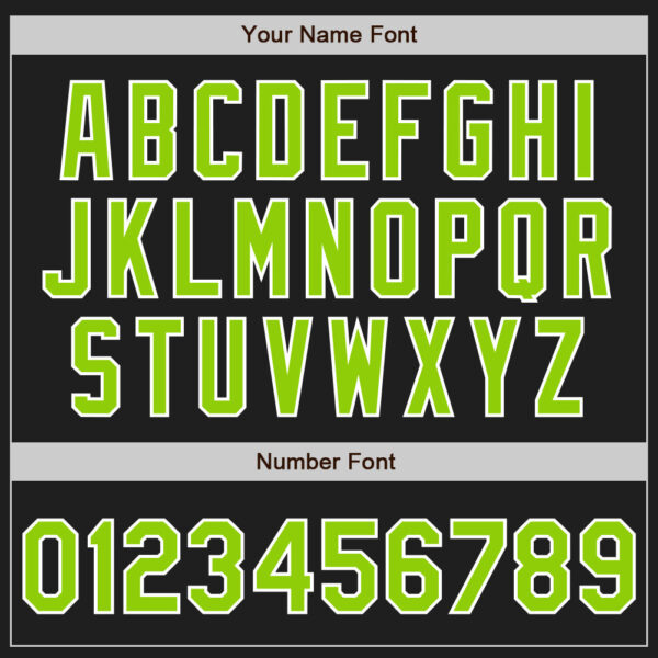 Custom Black Neon Green-White Authentic Baseball Jersey - Image 5
