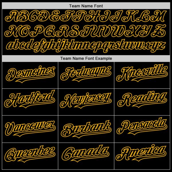 Custom Black Gold Authentic Baseball Jersey - Image 4