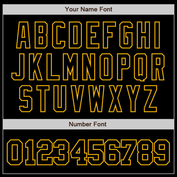 Custom Black Gold Authentic Baseball Jersey - Image 5