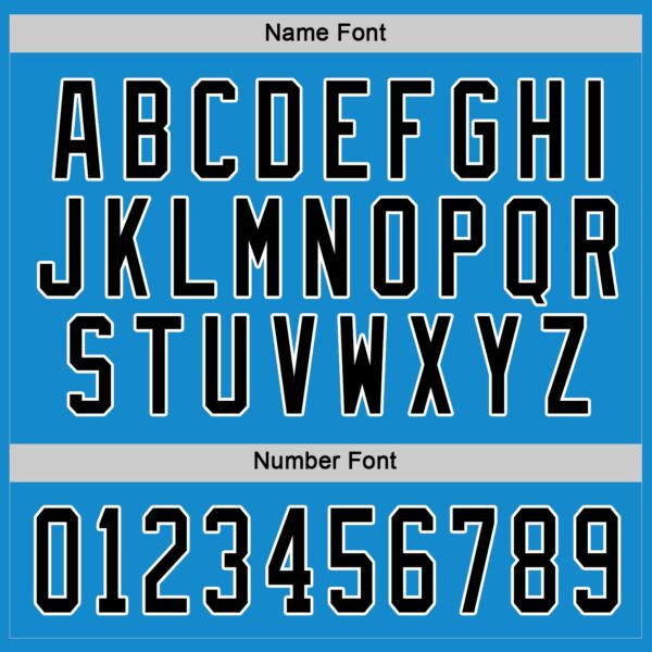 Custom Blue Black-White Hockey Jersey - Image 4