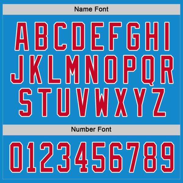 Custom Blue Red-White Hockey Jersey - Image 4