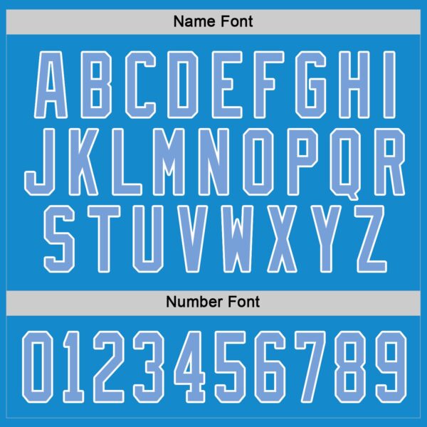 Custom Blue Light Blue-White Hockey Jersey - Image 4
