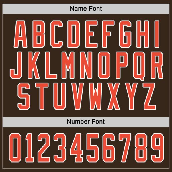 Custom Brown Orange-White Hockey Jersey - Image 4