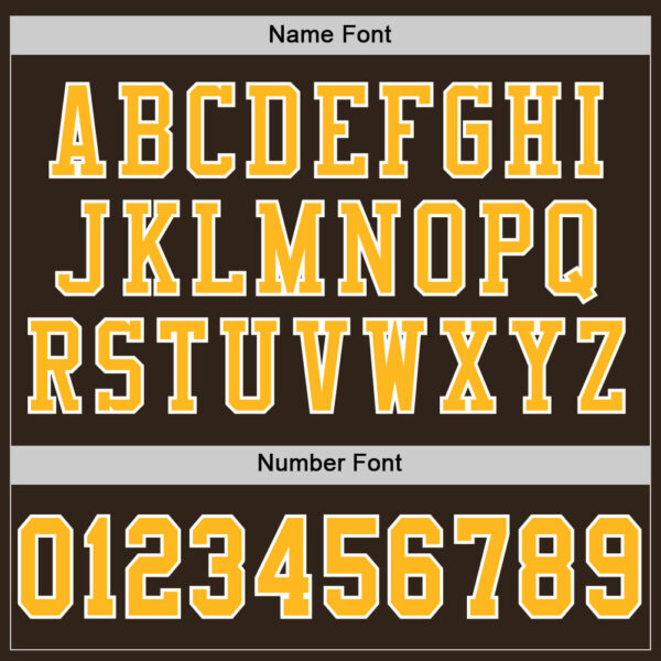 Custom Brown Gold-White Mesh Authentic Football Jersey - Image 4