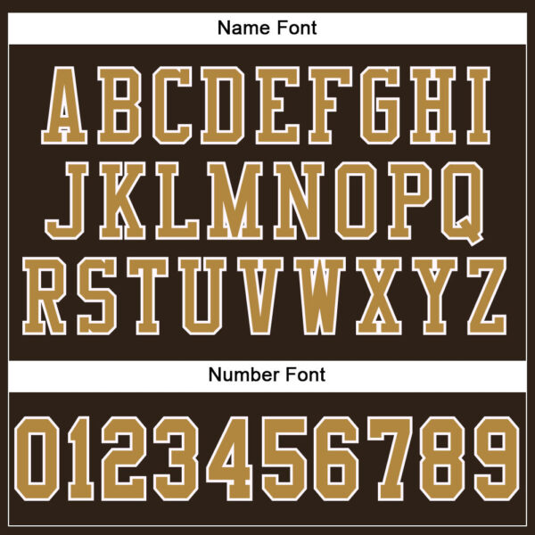 Custom Brown Old Gold-White Mesh Authentic Football Jersey - Image 4