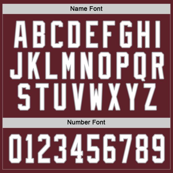 Custom Burgundy White-Gray Hockey Jersey - Image 4