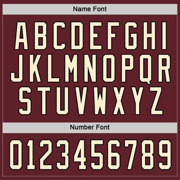 Custom Burgundy Cream-Black Hockey Jersey - Image 4