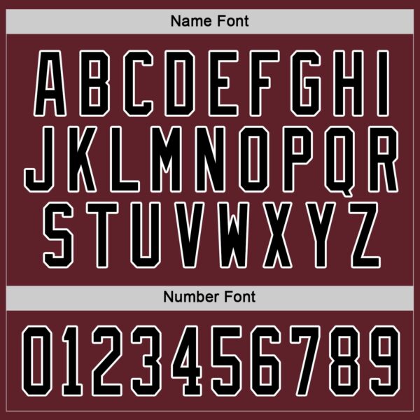 Custom Burgundy Black-White Hockey Jersey - Image 4